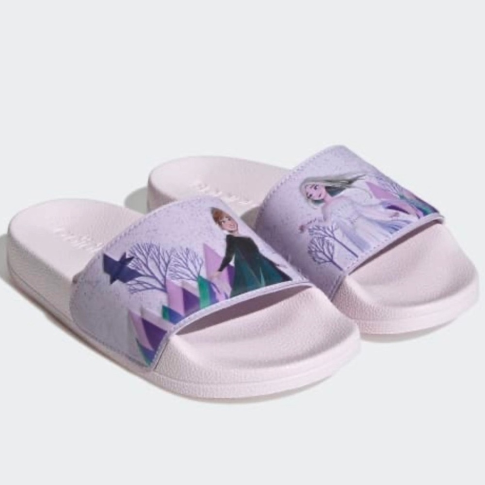Adidas Adilette Frozen Shower Slide Size 5 Girls